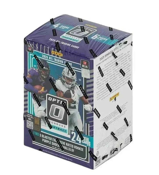 2025 Panini Donruss Optic Football Blaster Box (Purple Shock Parallels!) - CardVault Store