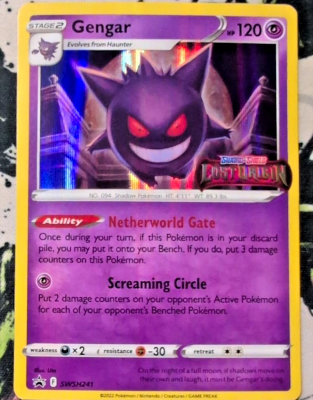 Gengar - Lost Origin Prerelease Promo (SWSH241)